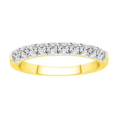 LADIES BAND 0.50CT ROUND DIAMOND 14K YELLOW GOLD (SI QUALITY)