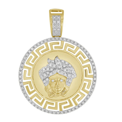 MEN'S CHARM 0.20CT ROUND DIAMOND 10K YELLOW GOLD